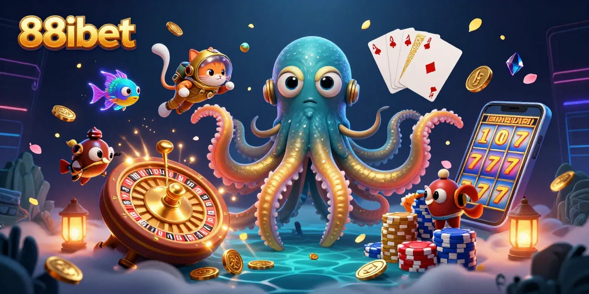 Engage in thrilling gaming experiences at 88ibet with a vibrant ocean-themed casino illustration.