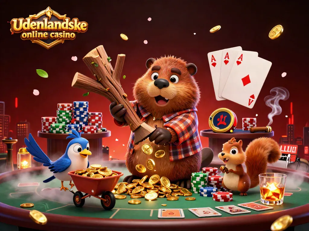 Immerse in the vibrant world of udenlandske online casino featuring characters collecting golden coins.