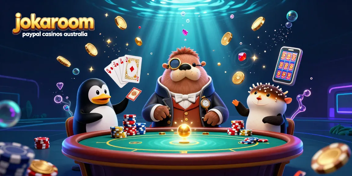 Experience fun at jokaroom paypal casinos australia with a lively underwater poker scene featuring unique characters.