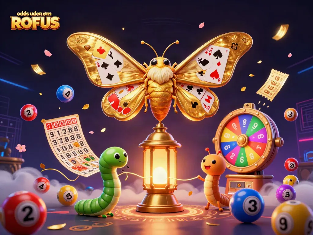 Experience thrilling "odds uden om ROFUS" in a vibrant digital casino scene, showcasing dynamic gaming elements.