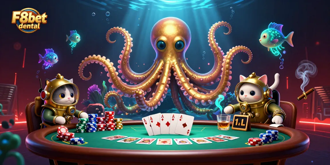 Engage with F8bet dental while exploring a thrilling casino adventure with a kraken and diving cat!