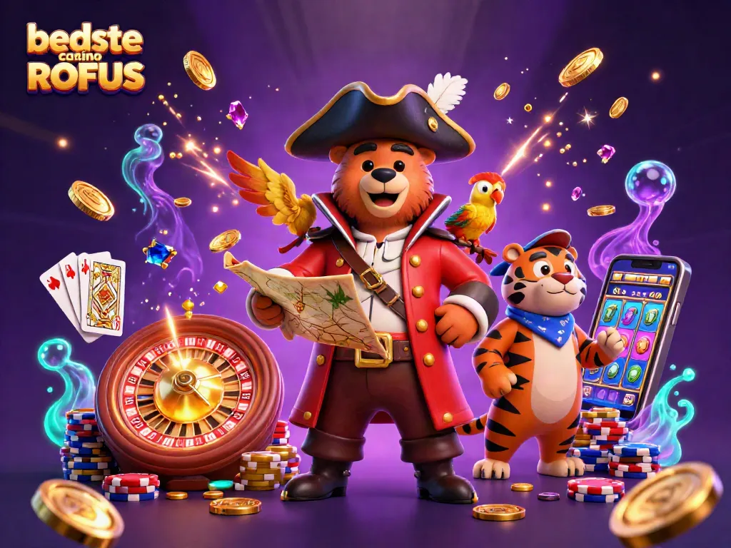 Experience the excitement at bedste casino uden ROFUS with vibrant characters and dynamic gaming elements.