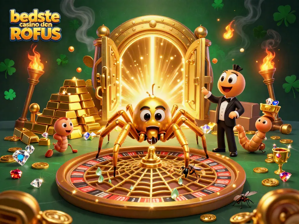 Place bets at the beste casino uden ROFUS with a thrilling roulette wheel scene.